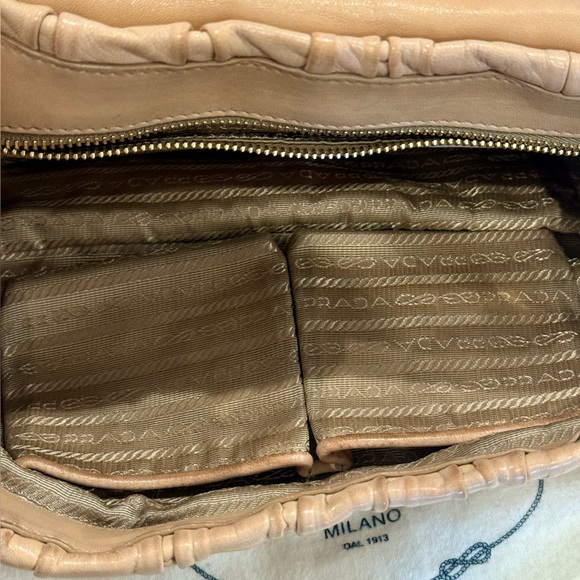 Prada Nappa Gaufre Shoulder Bag with Push-lock & Chain Strap - Picture 8 of 12